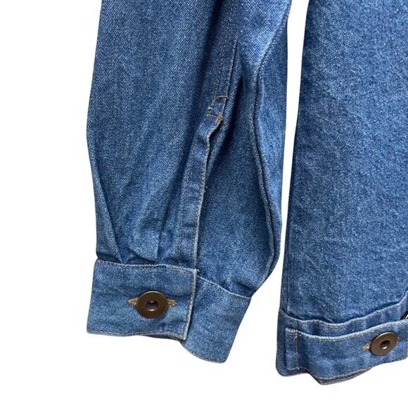 Denim Jacket With Appliqué and Embroidery Women’s Size Large - Picture 13 of 13